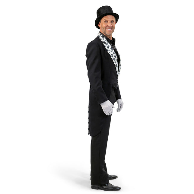 Funny Fashion Slipjas zwart dobbelstenen heren