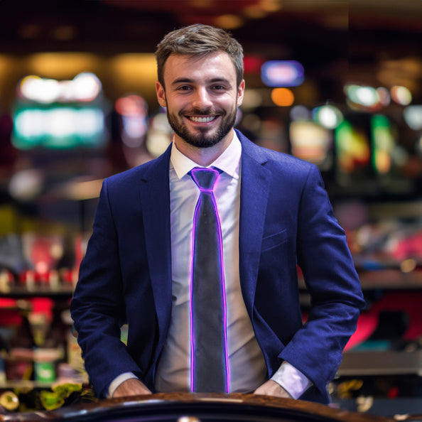 Funny Fashion Stropdas met licht paars