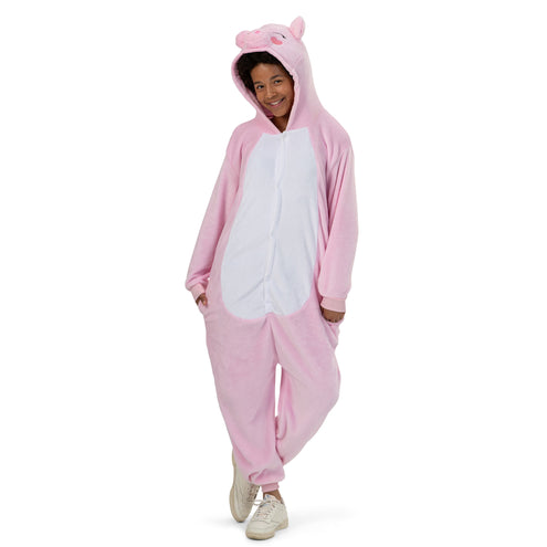 Funny Fashion Varkens pak onesie volwassenen Piggie