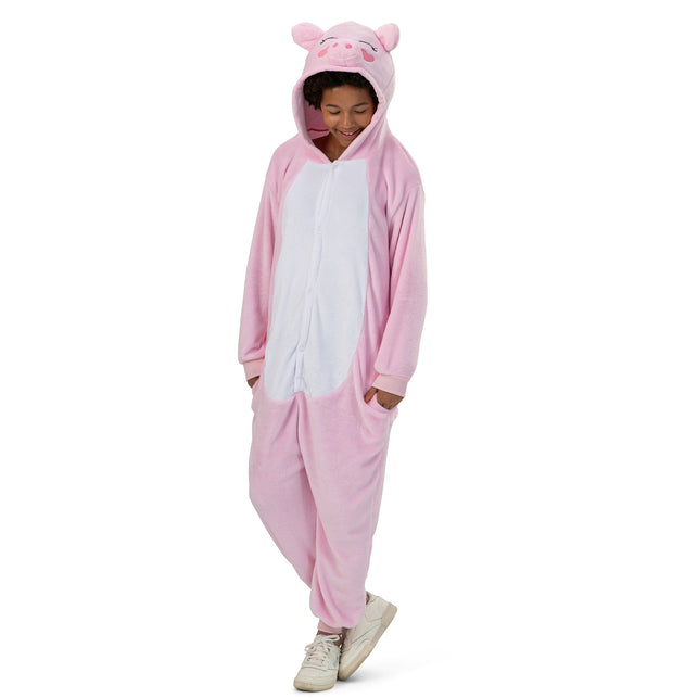 Funny Fashion Varkens pak onesie volwassenen Piggie