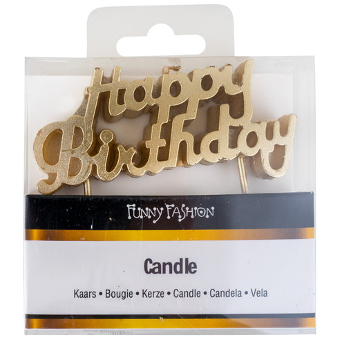 Funny Fashion Verjaardagskaars Happy Birthday 5 kleuren