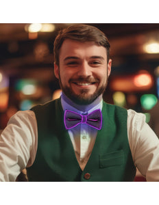 Funny Fashion Vlinderdas met licht paars