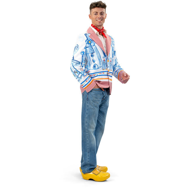 Funny Fashion Volendamse jas Delfts blauw heren