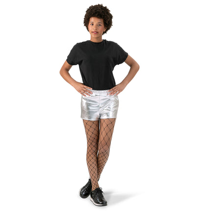 Funny Fashion Zilveren korte broek hotpants dames