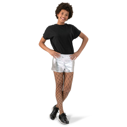 Funny Fashion Zilveren korte broek hotpants dames
