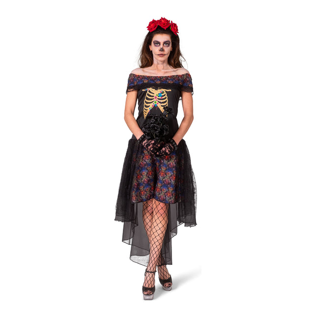 Funny Fashion Zombie zwarte bruid  Naomi