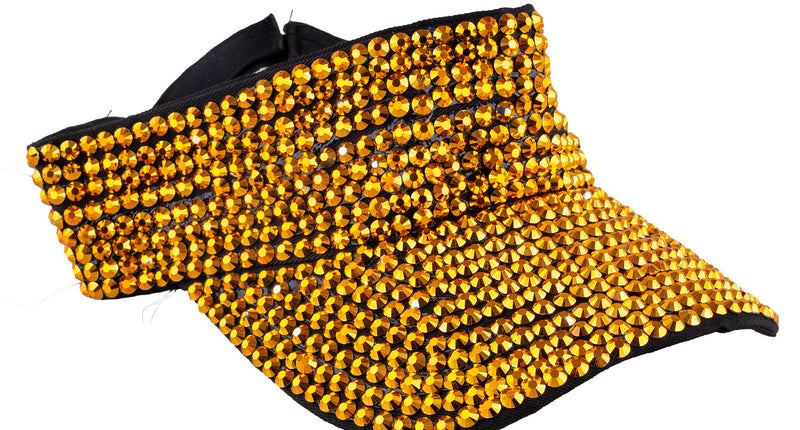 Funny Fashion Zonneklep met strass goud