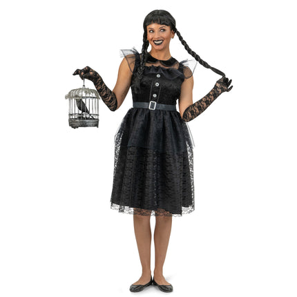 Funny Fashion Zwarte halloween jurk heks Bella