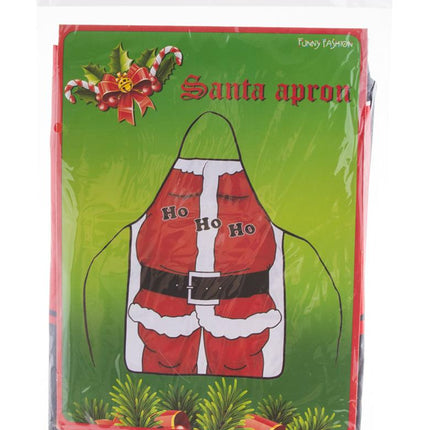 Kerstmanschort van Funny Fashion in de verpakking met kerstdecoratie op de voorkant