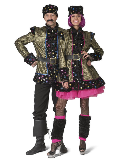 Kozakkenpak Kristof heren gedragen tijdens carnaval, met zwarte broek en hoge laarzen