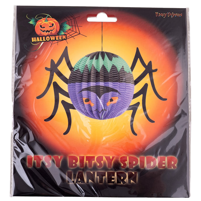 Lampion spin in verpakking van Funny Fashion, papieren spinlampion voor Halloweenversiering