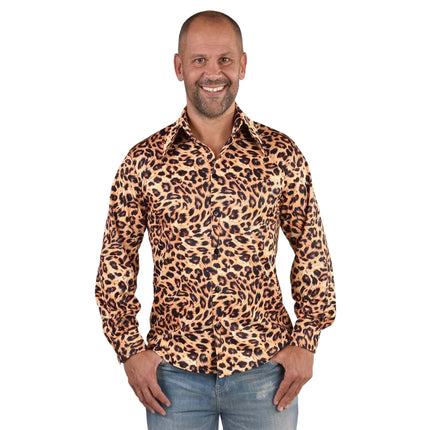 Magic by Freddy's Luipaard overhemd blouse heren