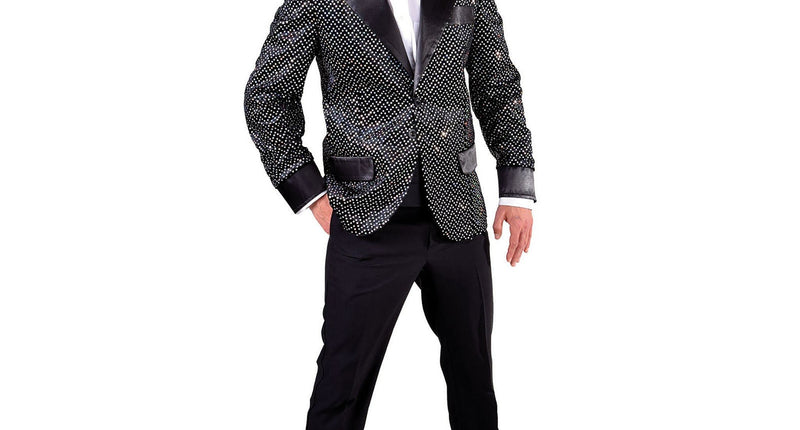 Magic by Freddy's Pailletten colbert zwart glitter