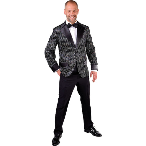 Magic by Freddy's Pailletten colbert zwart glitter