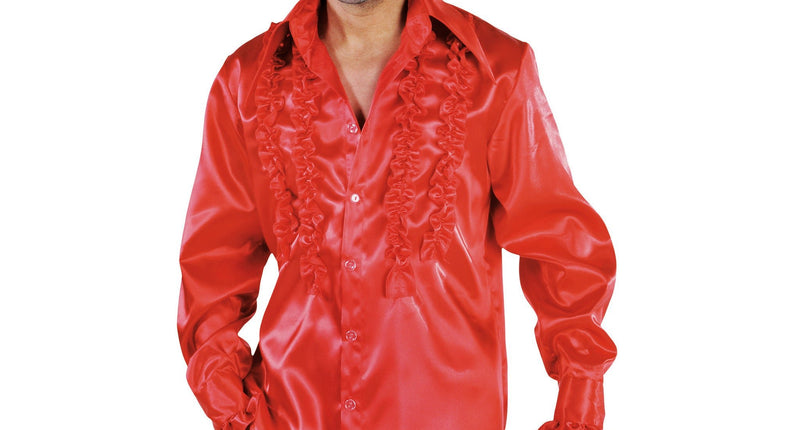 Magic by Freddy's Ruche blouse overhemd rood heren