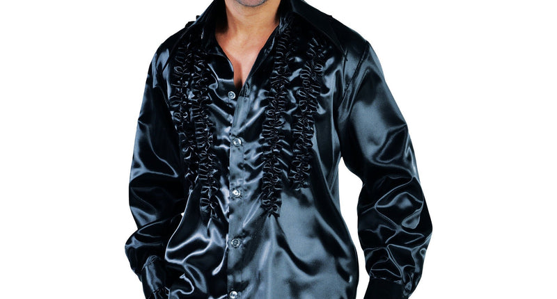 Magic by Freddy's Ruche blouse overhemd zwart heren