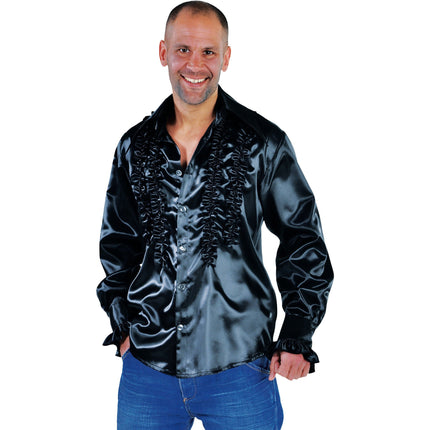 Magic by Freddy's Ruche blouse overhemd zwart heren