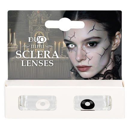 Mini sclera Eclipse contactlenzen in duo-verpakking, met elke lens in een eigen vakje