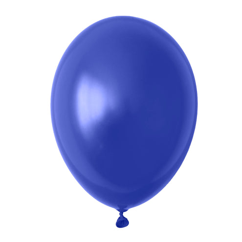 Navy blauwe latex ballon van 30 cm, rond model met glanzend diepblauw oppervlak