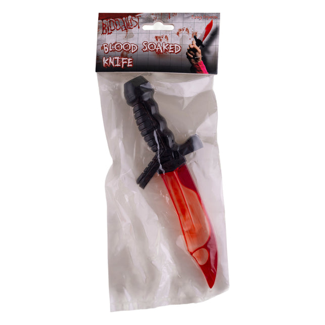 Nepmes met bloed in verpakking van Funny Fashion, rood lemmet en zwarte greep
