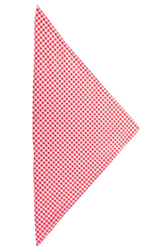 Oktoberfeest sjaaltje rood/wit uitgevouwen, driehoek van 62 x 44 x 44 cm met boerenruit