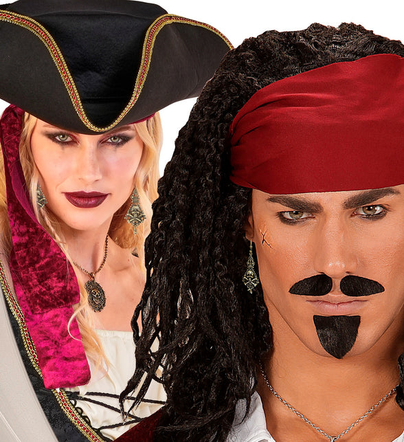 Oorbellen schedel en botten bij piratenhoed en zeeroverslook voor dames en heren