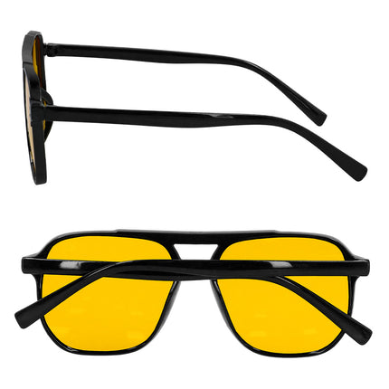 Partybril Rapper van opzij en achteren met rechte zwarte pootjes