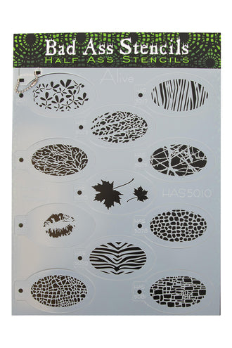 PartyXplosion Bad Ass Half Ass Schmink sjabloon Levend