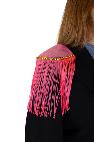 PartyXplosion Epauletten shiny pink franjes
