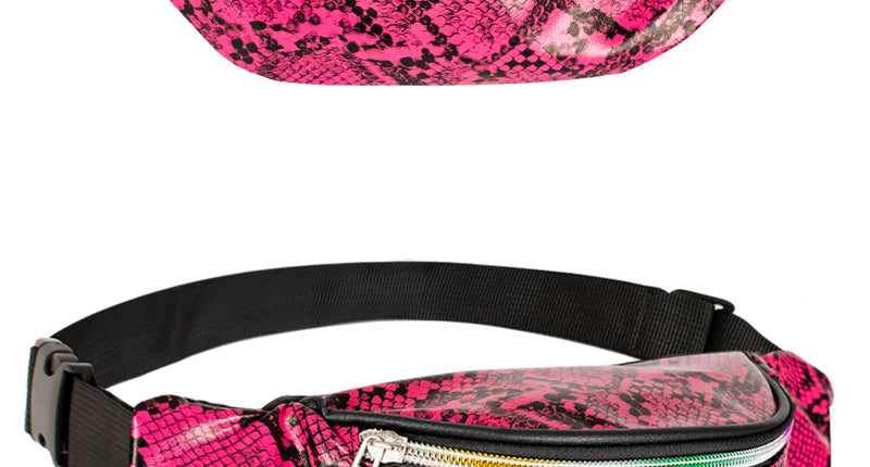 PartyXplosion Heuptasje Slangenprint roze