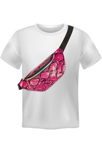 PartyXplosion Heuptasje Slangenprint roze