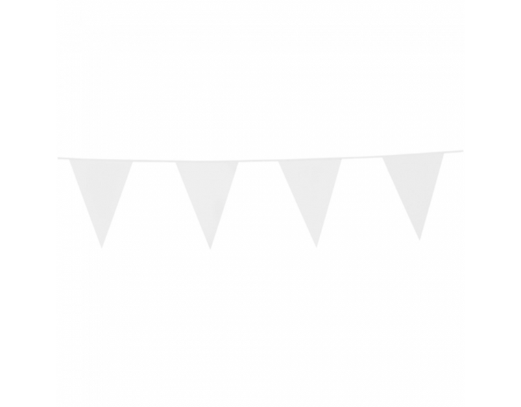PartyXplosion Vlaggenlijn wit 10 meter