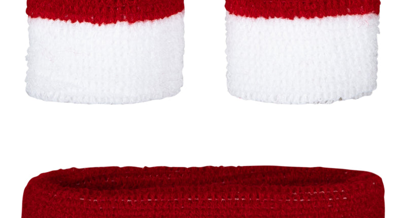 PartyXplosion Zweetbandjes set rood wit