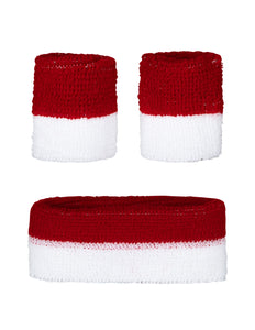 PartyXplosion Zweetbandjes set rood wit