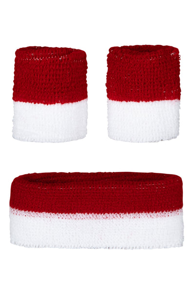 PartyXplosion Zweetbandjes set rood wit
