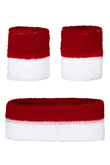 PartyXplosion Zweetbandjes set rood wit