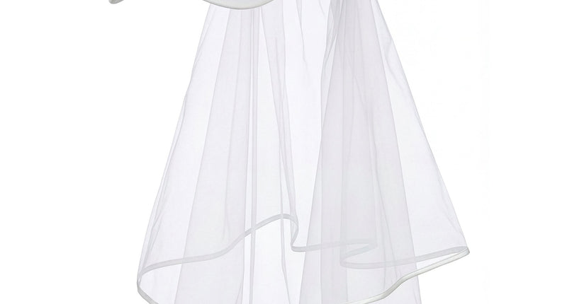 Pet met sluier game over voor heren, witte pet met roze glitterprint en lange tulen sluier