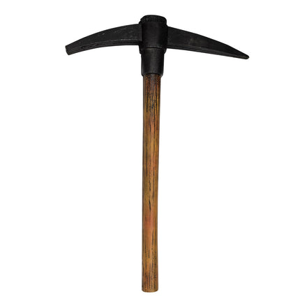 Pikhouweel schuimrubber 51 cm, zwarte kop met punt en brede bek op steel met houtlook