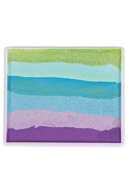 PXP Big Unicorn pastel frozen splitcake schmink met banen groen, mint, blauw, lila en paars, 50 gram