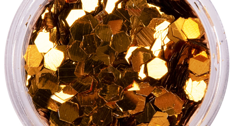 PXP Professional Colours PXP biologisch afbreekbare chunky glitter Deep Gold 2,5 gram