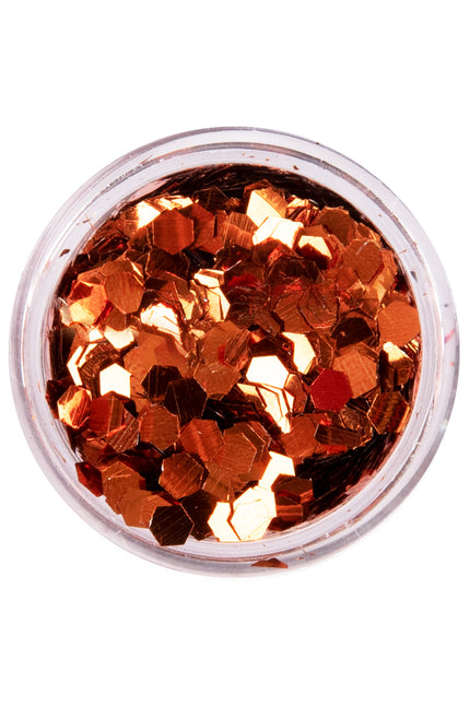 PXP Professional Colours PXP biologisch afbreekbare chunky glitter Koper Oranje 2,5 gram