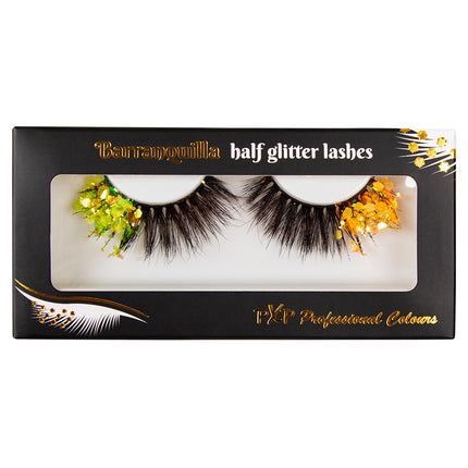 PXP Professional Colours PXP fluorescerende glitter wimpers Bi-color geel en groen