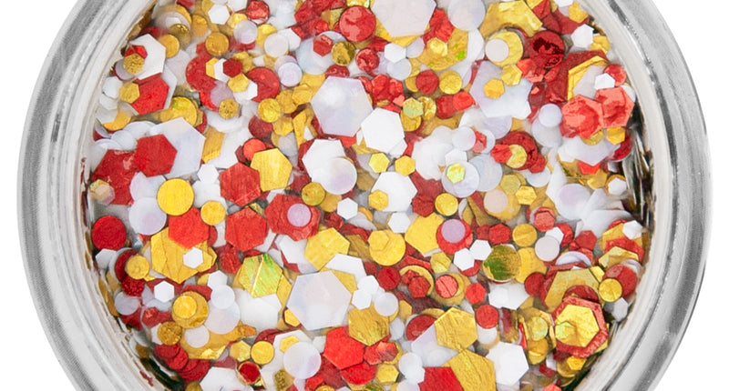 PXP Professional Colours PXP Pressed chunky glitter creme rood wit geel 10 ml