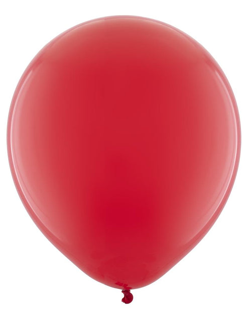 Rode latexballon van 18 inch uit de set rood geel groen, effen en glanzend