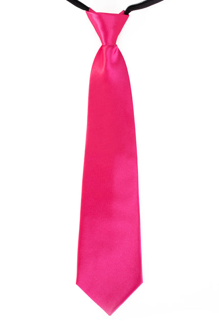 Stropdas licht roze, effen das met glanzende voorzijde en voorgeknoopte knoop voor carnaval en Gay Pride