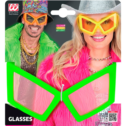 Bril oversized neon groen achterkant – brillen