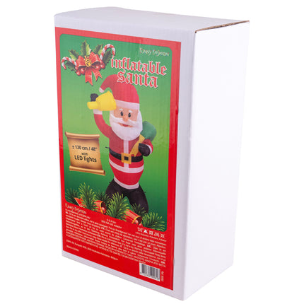 Verpakking van de opblaasbare kerstman 120cm met led lampjes van Funny Fashion