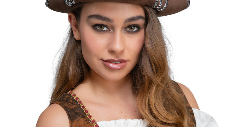 Wicked Costumes Bruine Piratenhoed deluxe