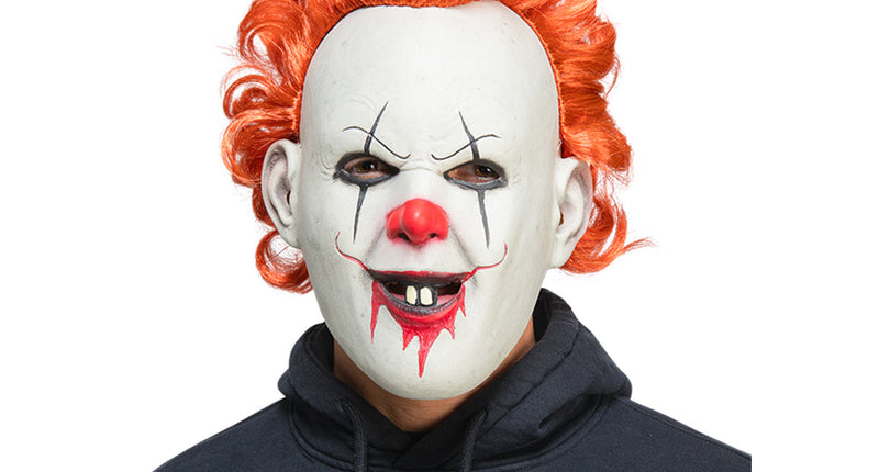 Wicked Costumes Clown masker Roodharig