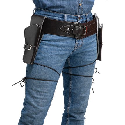 Wicked Costumes Cowboy riem deluxe met 2 holsters